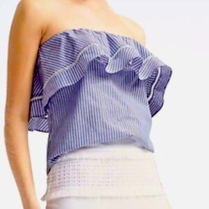 Banana Republic Strapless Ruffle Top